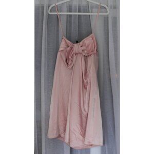 Women’s Pink Bow-Tie Midi Dress